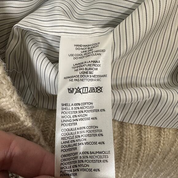 By Anthropologie Mixed-Media Wool & Cotton Jacket – Women’s Medium – MSRP $168 - Picture 9 of 10